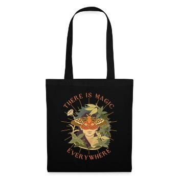 There is magic - everywhere - Vintage Naturmensch - Stoffbeutel - Schwarz - Vorne