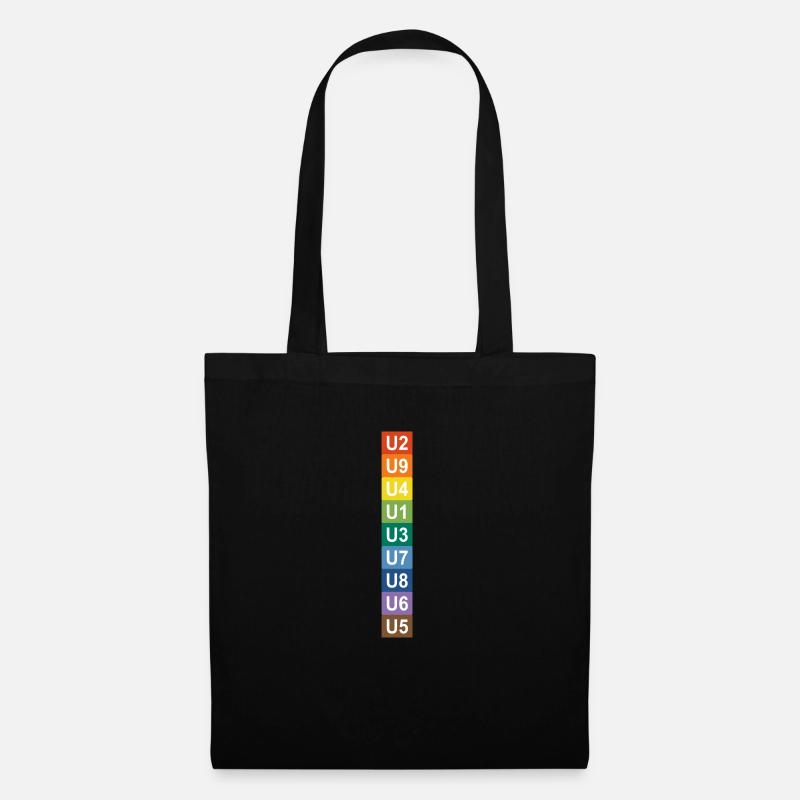 U-Bahn Regenbogen Berlin - Stoffbeutel - Schwarz
