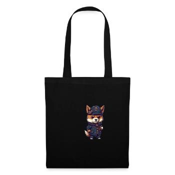 Japanese dog Shiba Inu profession policeman in - Tote Bag - black - Front