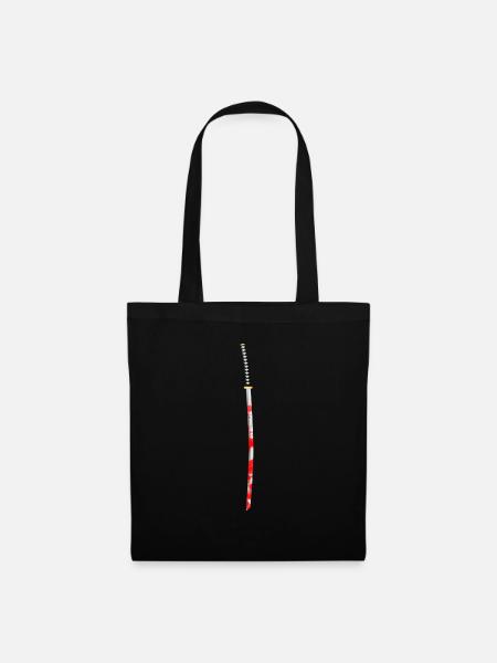 Blutiges Samurai Schwert - Stoffbeutel - Schwarz