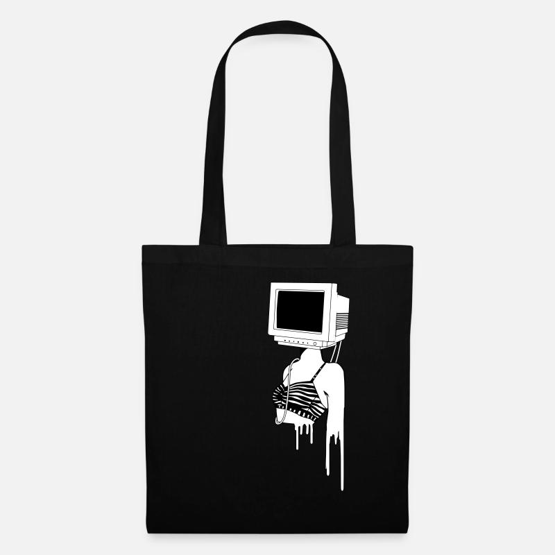codershirt computer melting - Tote Bag - black