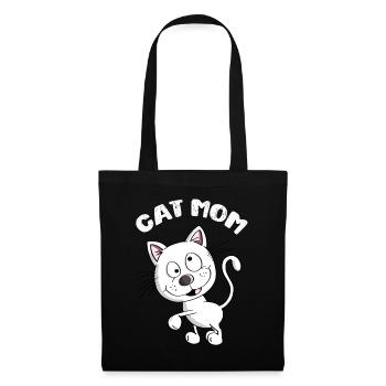 Cat Mom - Katze - Katzen - Kätzchen - Kater - Tier - Stoffbeutel - Schwarz - Vorne