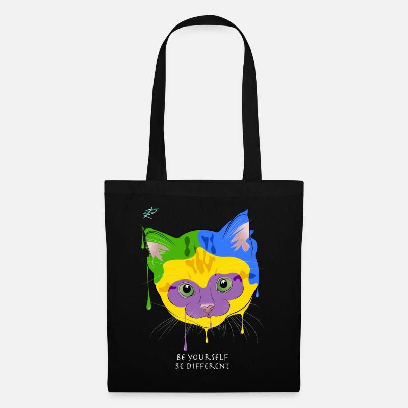 Cat - Be yourself, be different - Cat - Tote Bag - black