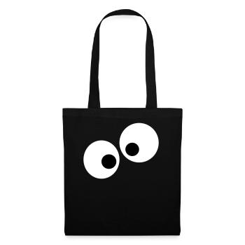 yeux - Sac en tissu - noir - Devant