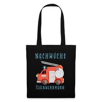 Nachwuchs Feuerwehrmann I Feuerwehrauto - Stoffbeutel - Schwarz - Vorne