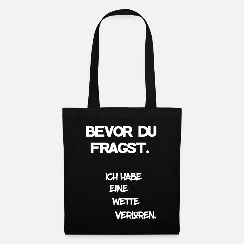Wette verloren - Stoffbeutel - Schwarz