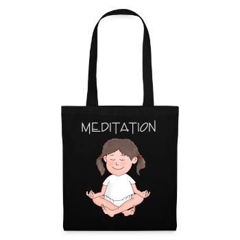 Sérénité - calme - confiance en soi - Sac en tissu - noir - Devant