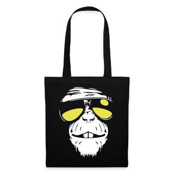 Cool Monkey - Coole Affe - Stoffbeutel - Schwarz - Vorne