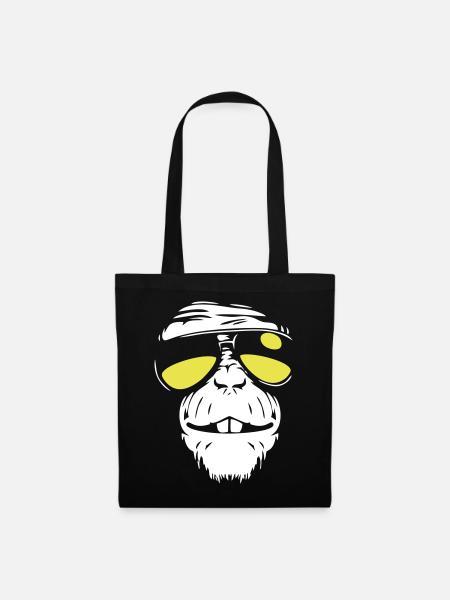 Cool Monkey - Coole Affe - Stoffbeutel - Schwarz