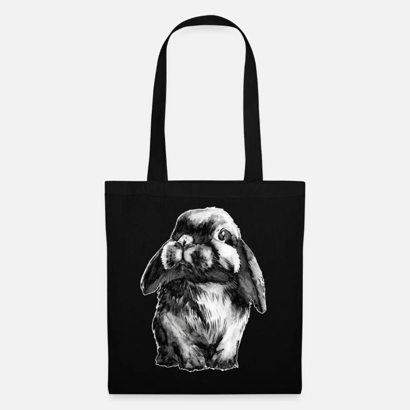 Lapin Lapin - Sac en tissu - noir