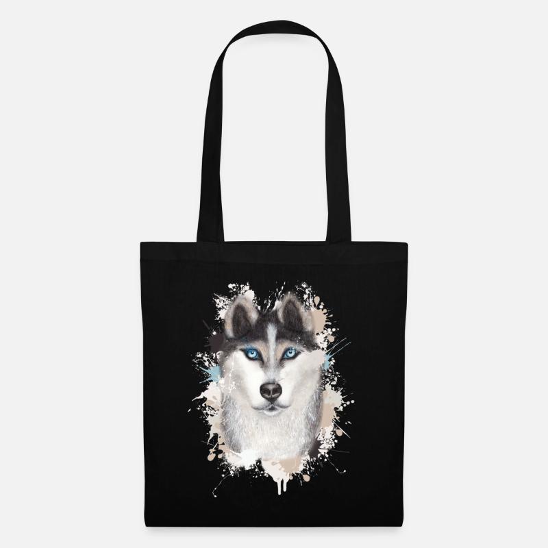 Wolf - Stoffbeutel - Schwarz
