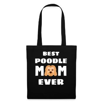 Meilleur caniche maman de tous les temps Caniche de chien de fête des mères - Sac en tissu - noir - Devant