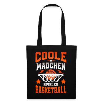 Basketball Basketballerin Frauen Basketball - Stoffbeutel - Schwarz - Vorne