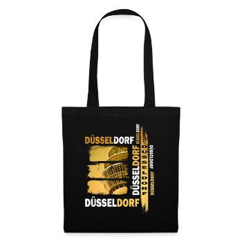 Dusseldorf Skyline Gold Germany City Grunge - Tote Bag - black - Front