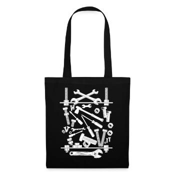 Composition of tools white - Tote Bag - black - Front
