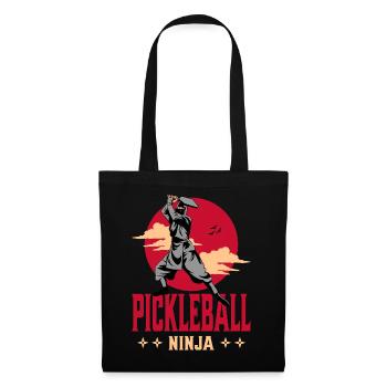 Pickleball Ninja Samurai Japanischer Pickleballer - Stoffbeutel - Schwarz - Vorne