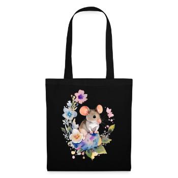 Petite souris - Sac en tissu - noir - Devant