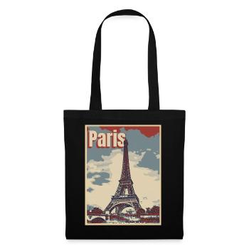 Paris Ville de l’amour - Sac en tissu - noir - Devant