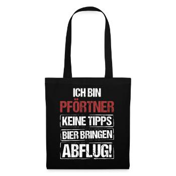 Je suis portier - apportez de la bière et partez - Sac en tissu - noir - Devant