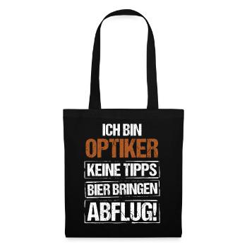 Je suis opticien - apporte de la bière et décolle - Sac en tissu - noir - Devant
