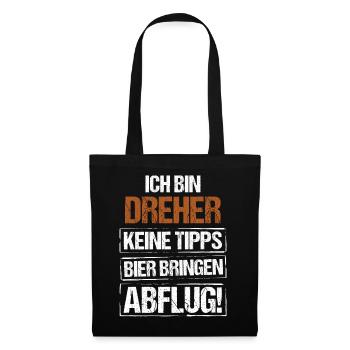 Je suis un tourneur - apportez de la bière et partez - Sac en tissu - noir - Devant