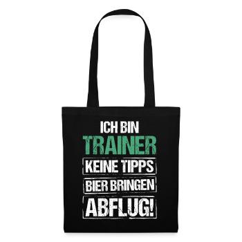 I'm a trainer - bring beer and take off - Tote Bag - black - Front