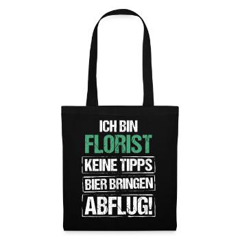 Je suis fleuriste - apporte de la bière et décolle - Sac en tissu - noir - Devant