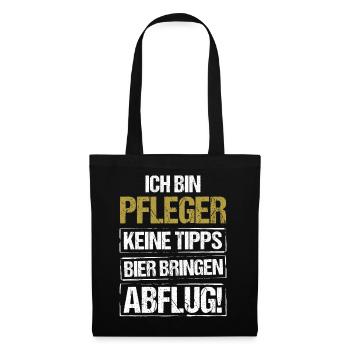 Je suis infirmière - apporte de la bière et pars - Sac en tissu - noir - Devant