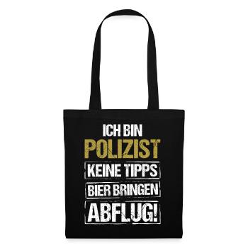 Je suis policier - apporte de la bière et décolle - Sac en tissu - noir - Devant