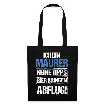 Je suis maçon - apportez de la bière et partez - Sac en tissu - noir - Devant