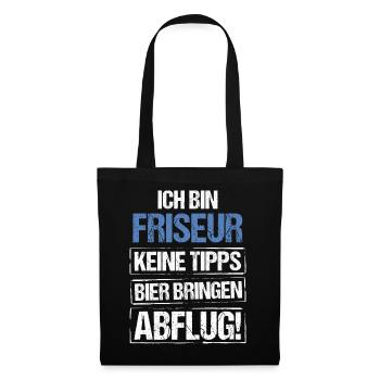 Je suis coiffeur - apportez de la bière et partez - Sac en tissu - noir - Devant