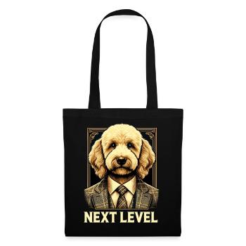Goldendoodle Hund Next Level Anzug Geschenk - Stoffbeutel - Schwarz - Vorne