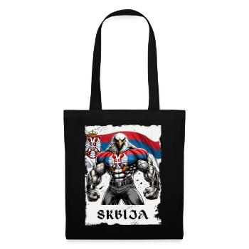 Serbia Eagle Bodybuilding Design - Tote Bag - black - Front
