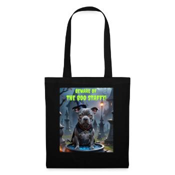 Blue Staffordshire Bull Terrier Halloween - Tote Bag - black - Front