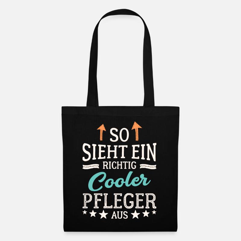 So sieht ein richtig cooler Pfleger aus - Stoffbeutel - Schwarz