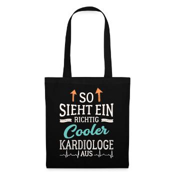 So sieht ein richtig cooler Kardiologe aus Arzt - Stoffbeutel - Schwarz - Vorne