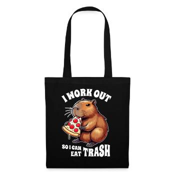 I train so I can eat garbage, capybara - Tote Bag - black - Front