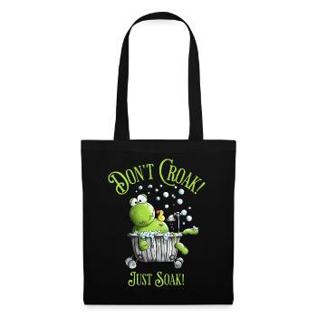 Don't Croak. Just Soak. Wellness Frog Bathtub - Tote Bag - black - Front