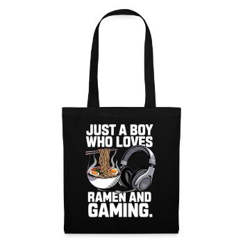 Ramen & Gaming – Parfait pour les joueurs - Sac en tissu - noir - Devant