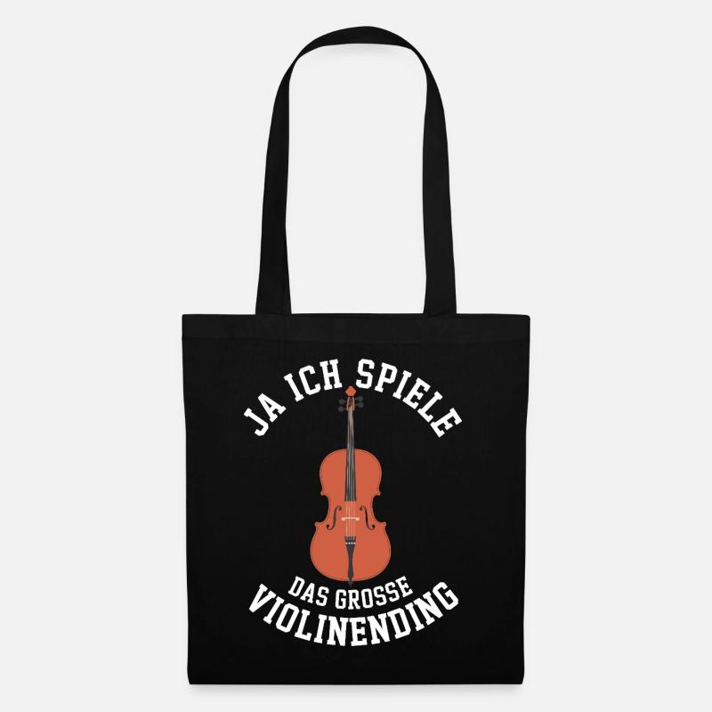 Cello - Ja ich spiele das grosse Violinending - Stoffbeutel - Schwarz