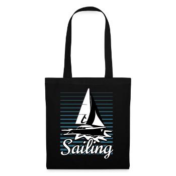 sailboat 002 - Stoffbeutel - Schwarz - Vorne