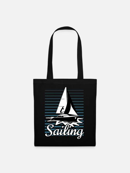sailboat 002 - Stoffbeutel - Schwarz