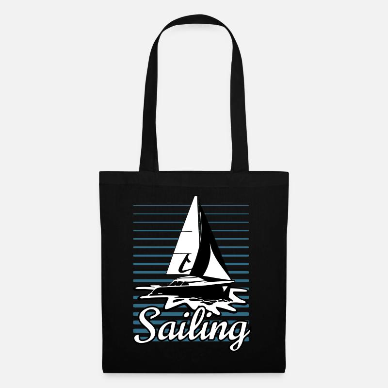 sailboat 002 - Stoffbeutel - Schwarz