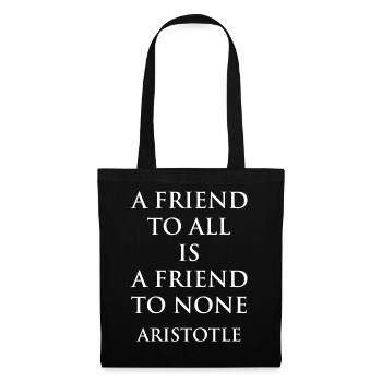 Minimalistisches philosophisches Zitat-Design - Stoffbeutel - Schwarz - Vorne