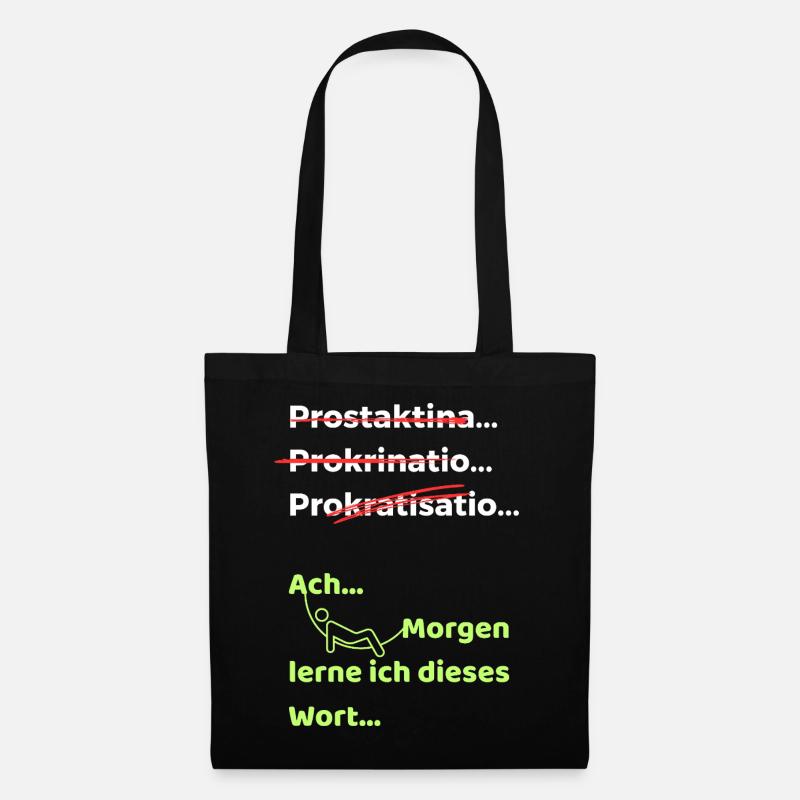 Procrastination Blague Drôle Dire Hamac - Sac en tissu - noir