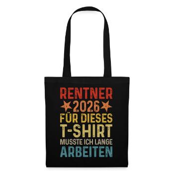 Retiree 2026 TShirt Retro Pension Gift Retirement - Tote Bag - black - Front
