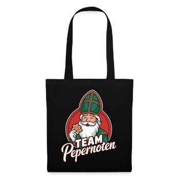 Sinterklaas Team Pepernoten Gingerbread Fan Design - Tote Bag - black - Front