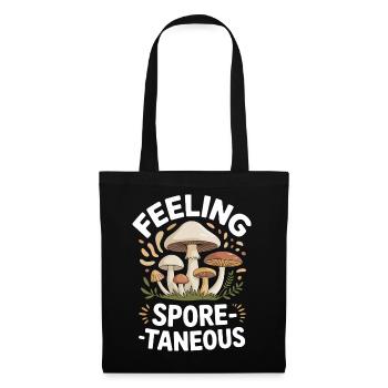 Feeling Spore-taneous Funny Mycology - Stoffbeutel - Schwarz - Vorne
