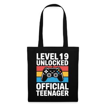 Niveau 19 Adolescent Officiel Débloqué - Sac en tissu - noir - Devant