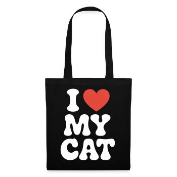I Love My Cat Ich Liebe Meine Katze - Tote Bag - black - Front